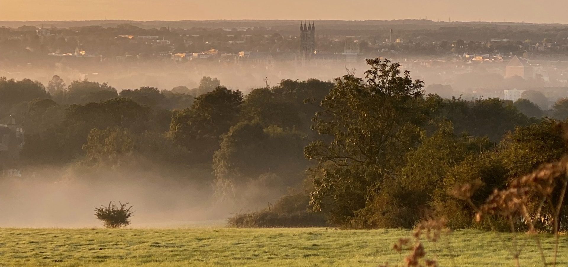 Distant view of Canterbury